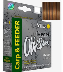 Żyłka MegaBAITS  OBSESSION  Carp & FEEDER 300 m 0.25 mm/7.20 kg camou/4-kolor. jasna    DRAGON PDF-30-26-325