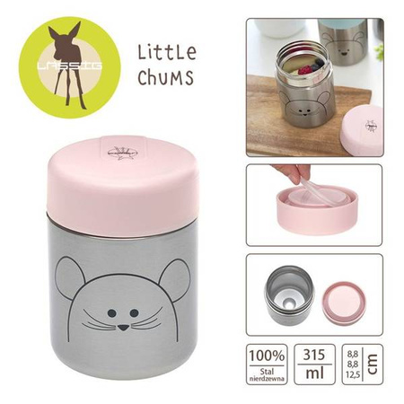 Lassig Pojemnik - termos obiadowy 315 ml Little Chums Mysz