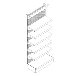 METAL DISPLAY ONE SIDED HIGH W90XH220CM 50 HOOKS INCL Other brands (74599)