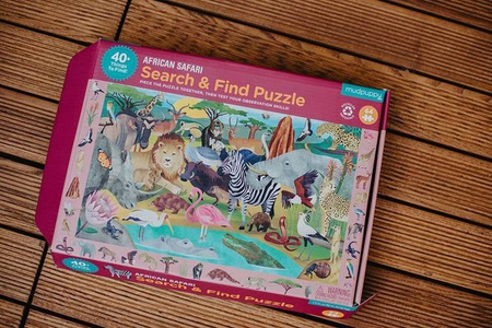 Mudpuppy Puzzle obserwacyjne Afrykańskie safari 64 elementy 4+