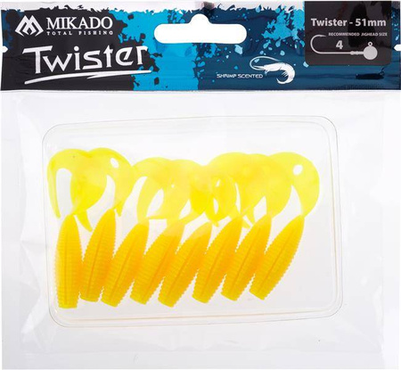 PRZYNĘTA - TWISTER 51mm/ YELLOW - op8szt.