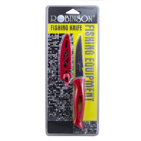 Nóż wędkarski czerwony Robinson 89-RP-011