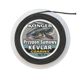 PRZYPON SUMOWY KEVLAR 150kg/10m CZARNY KONGER 285011150