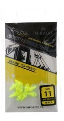 WKRĘT DO KULEK PLASTIKOWY 11mm - ŻÓŁTY - op.10szt. MIKADO AMC-003-11-Y