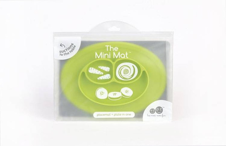 EZPZ Silikonowy talerzyk z podkładką mały 2w1 Mini Mat zielony