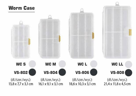 Pudełko na akcesoria VERSUS worm case gun smoke DRAGON JME-VS-802