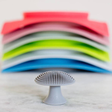 EZPZ Silikonowa myjka czyścik do naczyń bez bakterii szary