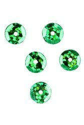 CEKINY ZŁOTE śr.6mm - ZIELONE - op.20szt. MIKADO AM-SUR-C01-6-G