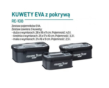 ZESTAW KUWET EVA Z POKRYWKĄ JAXON RE-108