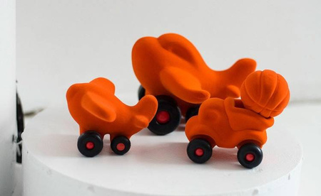 Rubbabu Samolot sensoryczny pomarańczowy duży