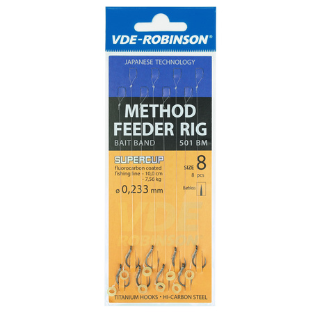 Przypon VDE-R z gumką  MF 501BM rozm. 12, śr. 0,190mm VDR Team 01-V-M501BM-12G