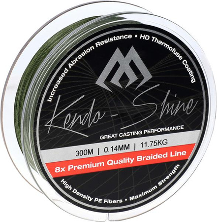 PLECIONKA KENDO SHINE GREEN 0.16mm\13.84kg\300m - op. 1szp. MIKADO ZKS00G-300-016