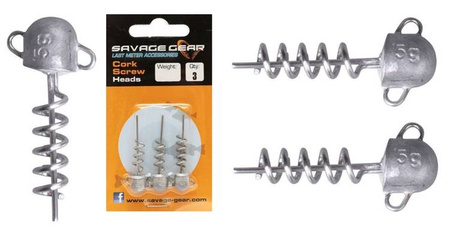 Wkręcane główki jigowe Savage Gear Cork Screw Heads 5g / 3szt. (50356)