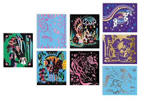 Zestaw kreatywny Do zdrapywania Koty 5+, Janod