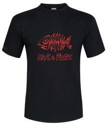 T-SHIRT BITE & FIGHT / CZARNY - rozm.S - op.1szt. MIKADO UMH-012-BK-S