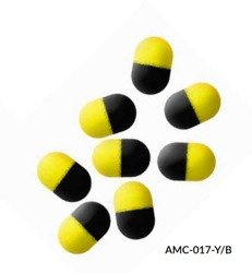 PIANKOWY WAŁEK POP UP PIANKI DO ZIG RIG 12mm YELLOW/BLACK - op.9szt MIKADO AMC-017-Y/B