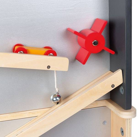 Dwustronny drewniany stolik warsztatowy z 34 akcesoriami Brico'kids 3-8 lat, Janod