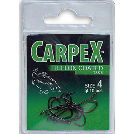 Haczyk karpiowy Carpex Teflon Super Strong 5, rozmiar 8 (10 szt.) Carpex 02-C-TSS5-008