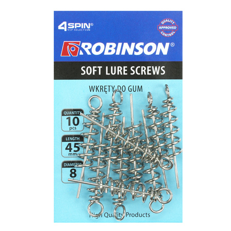 Wkrętka do przynęt gumowych 45mm, 10szt Robinson 84-WR-045