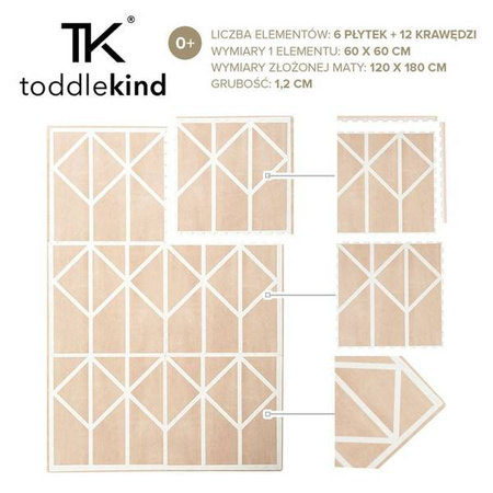 TODDLEKIND Mata do zabawy piankowa podłogowa Prettier Playmat Nordic Clay Beige
