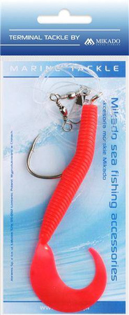 ZESTAW MORSKI - PILK D-TWIST RIG 14cm - hak 2x8/0 (RED) MIKADO LS-A075-14-01