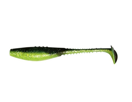 Ripper  Belly Fish PRO 4"/10cm 3szt./bag CHARTREUSE/BLACK silver glitter     DRAGON CHE-BF40D-30-101