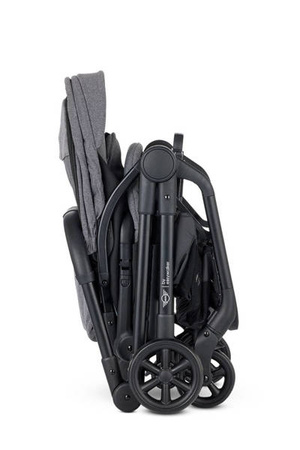 MINI by Easywalker Buggy TURN Kompaktowy wózek spacerowy z obrotowym siedziskiem 360° Soho Grey (z osłoną przeciwdeszczową w zestawie)