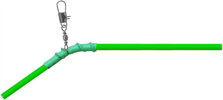PATERNOSTER ECO ZIELONY ŁAMANY Z KRĘTLIKIEM I AGRAFKĄ 14cm OP.25SZT. KONGER 661300013