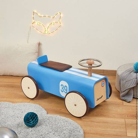 Drewniany jeździk retro Bolid wyścigowy, Janod