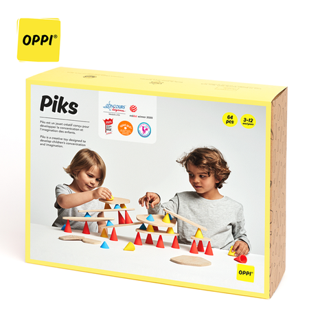 OPPI Kreatywny zestaw konstrukcyjny duży Piks Big 64 elementy 3+