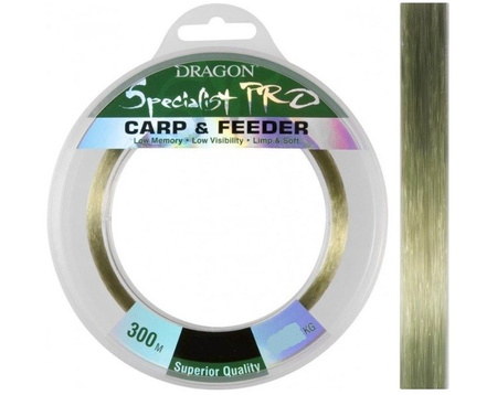 Żyłka  SPECIALIST Pro CARP & FEEDER 300 m 0.25 mm/7.75 kg zielona    DRAGON TDC-31-09-125