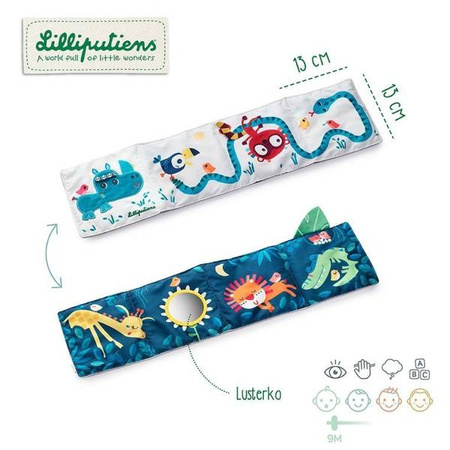 LILLIPUTIENS Miękka rozkładana książeczka-harmonijka Dżungla 9 m+