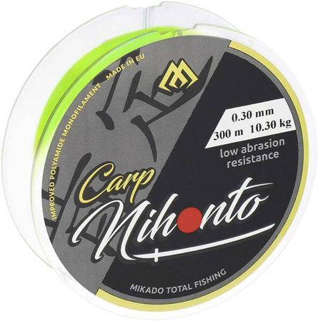 ŻYŁKA - NIHONTO CARP - 0.35mm/12.20kg/300m FLUO ŻÓŁTA - op.1szt. MIKADO ZNKF3-035
