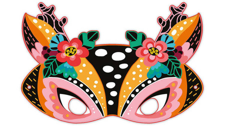 Zestaw kreatywny Zdrapywanki Maski i okulary Zwierzęta 5+, Janod