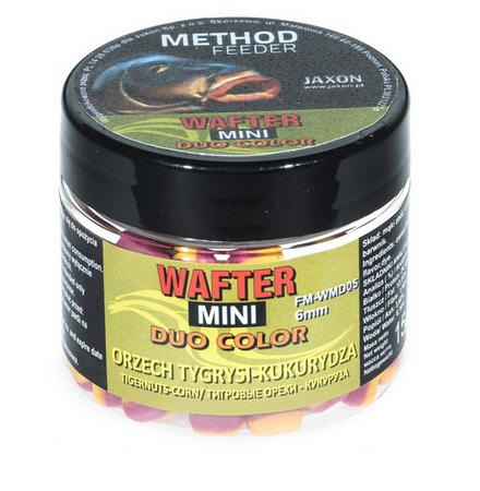 WAFTER DUO MINI METHOD FEEDER 6MM ORZECH TYGRYSI/KUKURYDZA 15G JAXON FM-WMD05