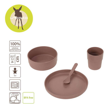 Lassig Komplet naczyń dla dzieci Uni choco