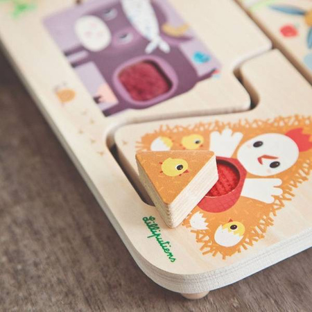 LILLIPUTIENS Drewniany labirynt sensoryczny Farma 18 m+