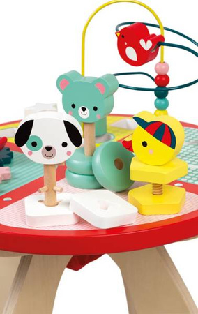 Stolik edukacyjny duży drewniany Baby Forest, JANOD
