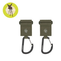 Lassig Casual Label Uniwersalne zaczepy do wózka z karabińczykami 2 szt. olive