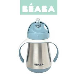 BEABA Bidon termiczny termobutelka ze słomką 250 ml Windy Blue