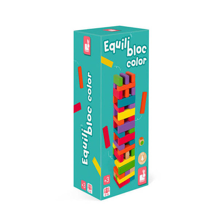 Gra Jenga z kolorami Equilibloc, Janod