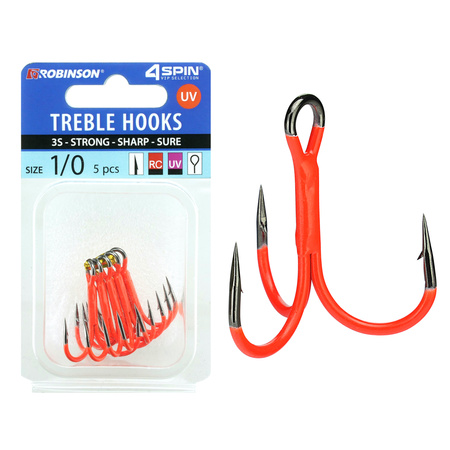 Kotwica 4SPIN Titanium 3S UV FLUO RED rozm. 1/0 (5 szt) Robinson 03-P-3SC-1/0