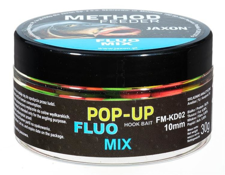 KULKI POP-UP FLUO METHOD FEEDER 10MM MIX 30G JAXON FM-KD02