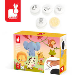 Zestaw kreatywny Stempelki Sawanna 18 m+, Janod