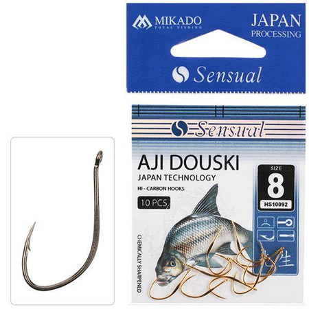 HACZYK SENSUAL - AJI DOUSKI W/RING Nr 6 BN - torebka 10szt. MIKADO HS10092-6B