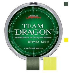 Plecionka TEAM  / Momoi 135 m 0.12 mm/10.50 kg żółta fluo    DRAGON PDF-41-11-512