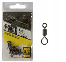 KRĘTLIK KARPIOWY ROLKOWY Z DUŻYM OCZKIEM - Nr. 8/2 op.10szt. MIKADO AMA02-CLD-8-2