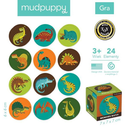 Mudpuppy Gra Mini Memory Dinozaury