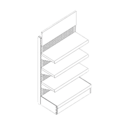 METAL DISPLAY ONE SIDED LOW W90XH140CM 50 HOOKS INCL Other brands (74601)
