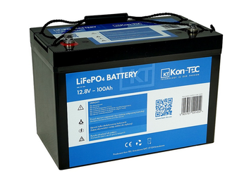 AKUMULATOR LITOWO-ŻELAZOWO-FOSFORANOWY LiFePO4 100 Ah 12,8 V 1SZT AK-BA12100